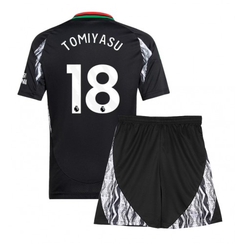 Fotbalové Dres Arsenal Takehiro Tomiyasu #18 Dětské Venkovní 2024-25 Krátký Rukáv (+ trenýrky)